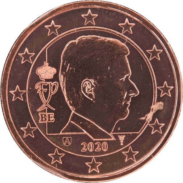 Бельгия 2 Евро цент (2020) KM#