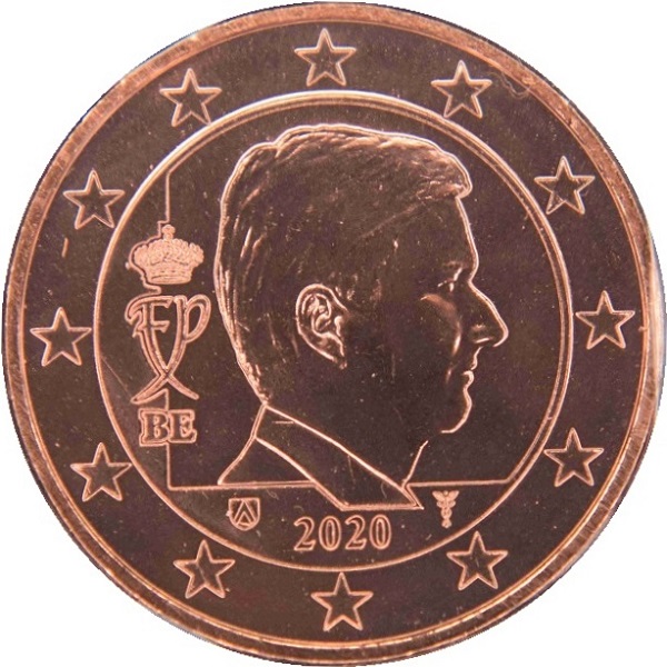 Бельгия 5 Евро цент (2020) KM#