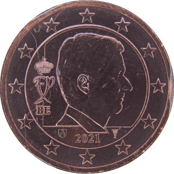 Бельгия 5 Евро цент (2021) KM#
