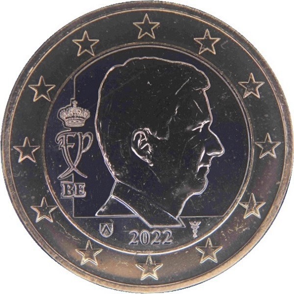Бельгия 1 Евро (2022) KM#