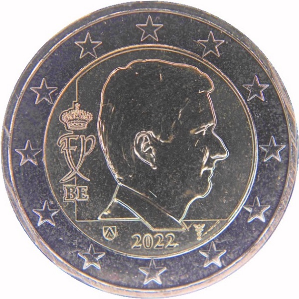 Бельгия 2 Евро (2022) KM#