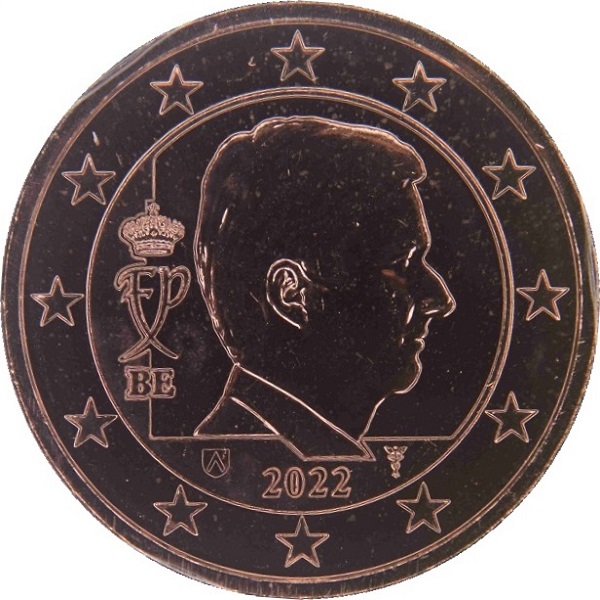 Бельгия 2 Евро цент (2022) KM#