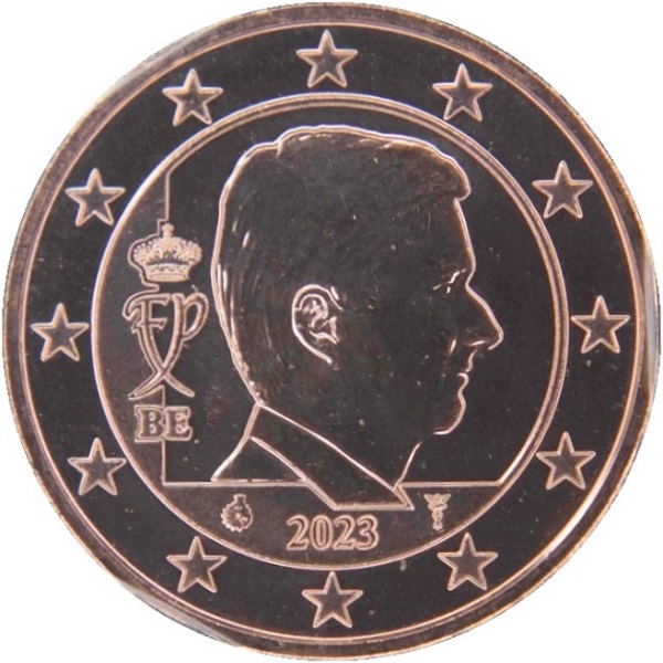 Бельгия 1 Евро цент (2023) KM#