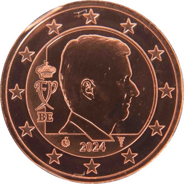 Бельгия 1 Евроцент (2024) KM#