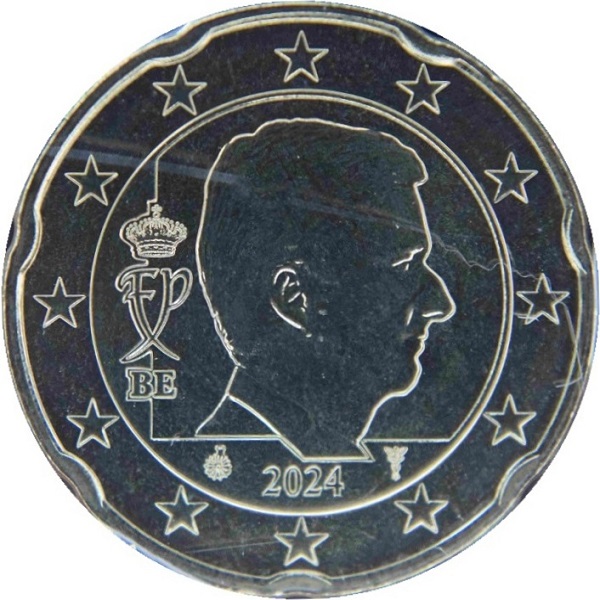 Бельгия 20 Евроцент (2024) KM#