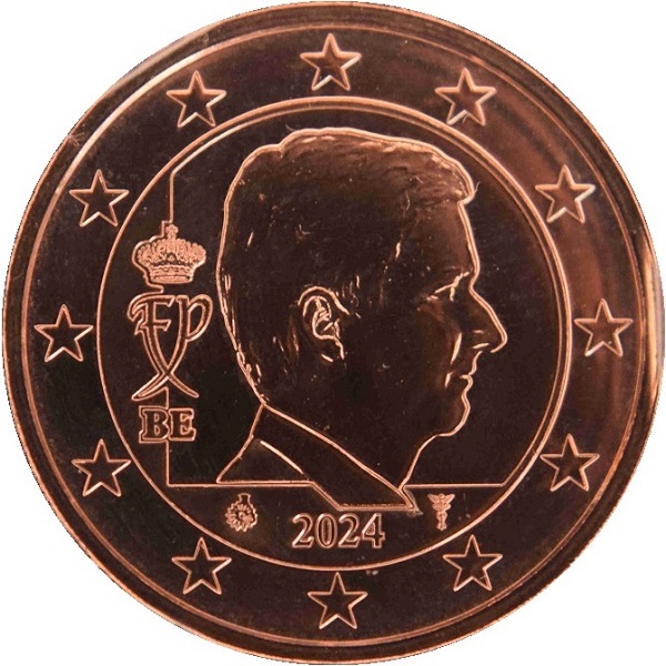 Бельгия 2 Евроцент (2024) KM#