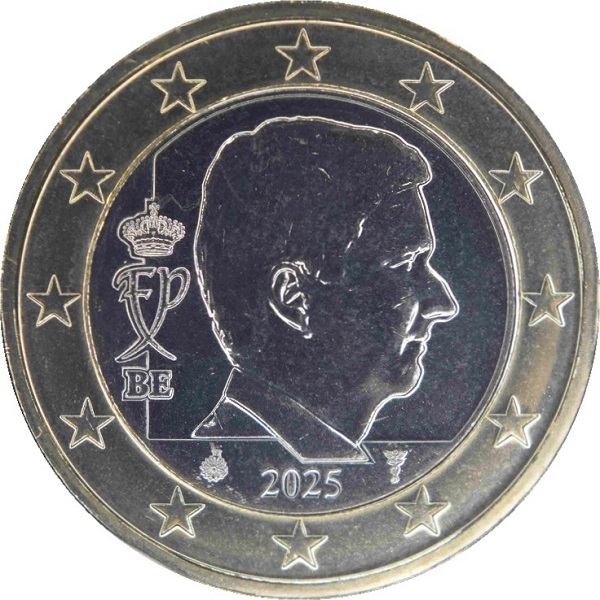 Бельгия 1 Евро (2025) KM#