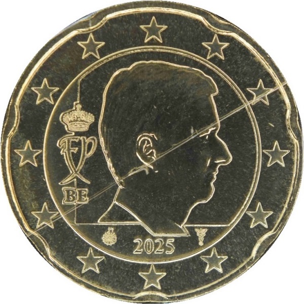 Бельгия 20 Евро цент (2025) KM#