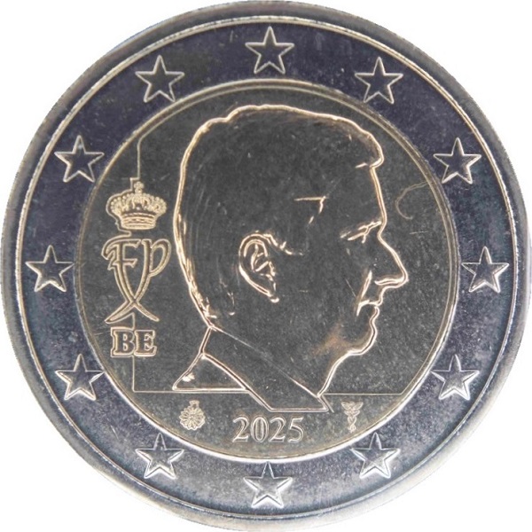 Бельгия 2 Евро (2025) KM#