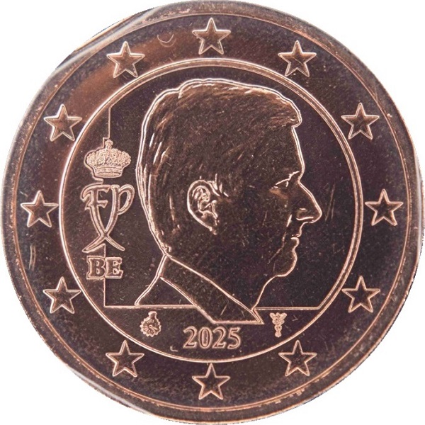 Бельгия 2 Евро цент (2025) KM#