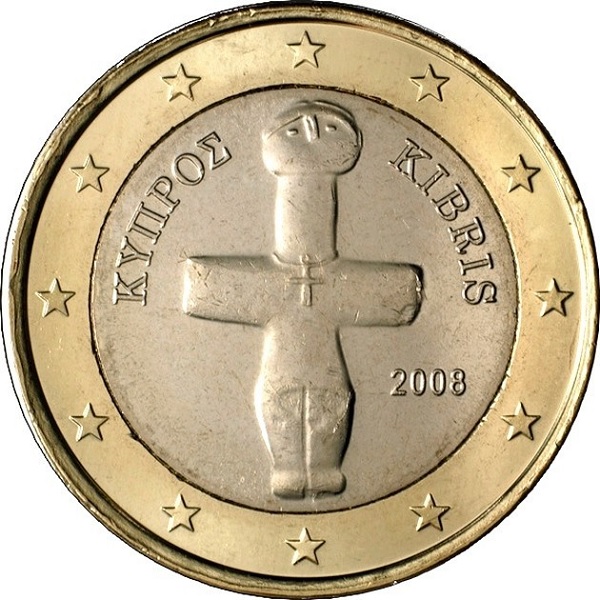 Cyprus 1 Euro (2008) KM#
