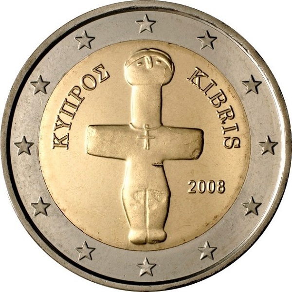 Cyprus 2 Euro (2008) KM#