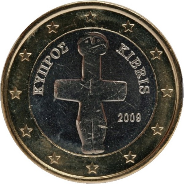 Кипр 1 Евро (2009) KM#