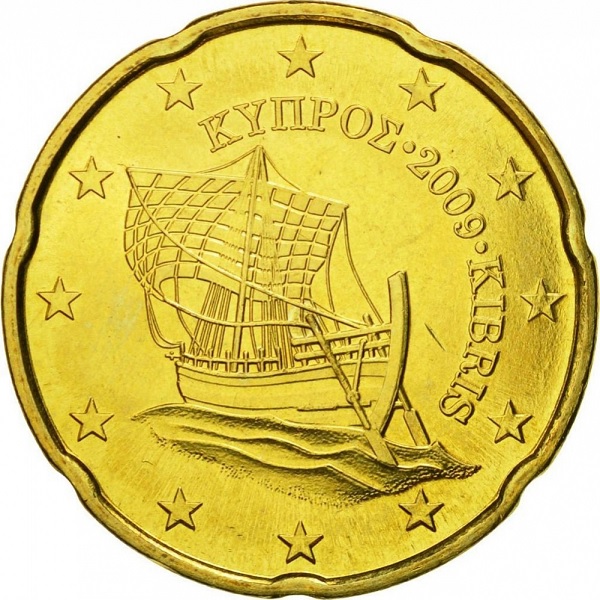 Кипр 20 Евро цент (2009) KM#