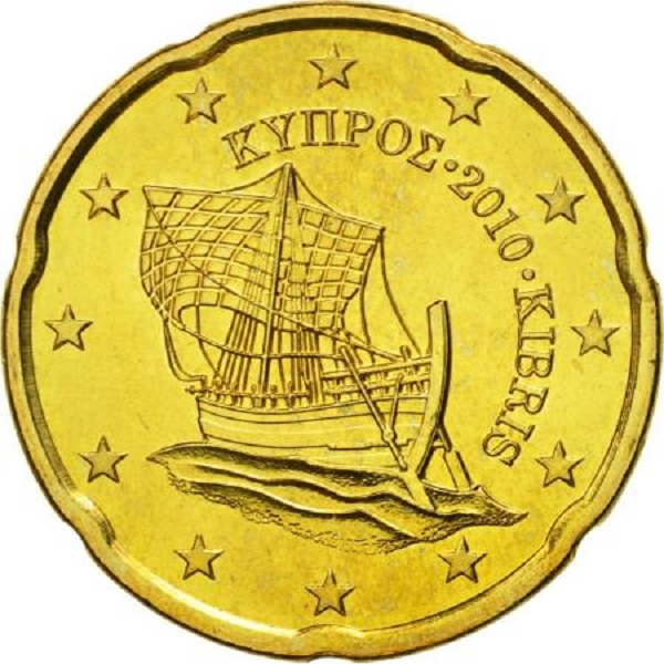 Cyprus 20 Euro cent (2010) KM#