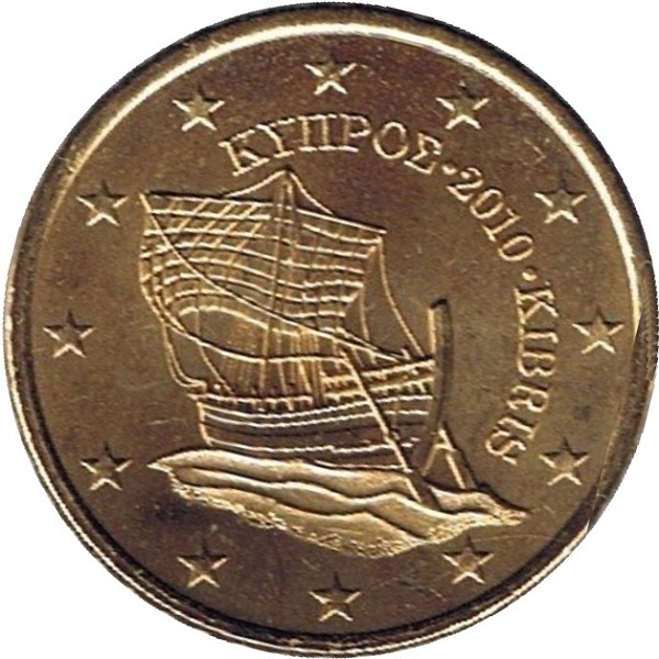 Кипр 50 Евро цент (2010) KM#