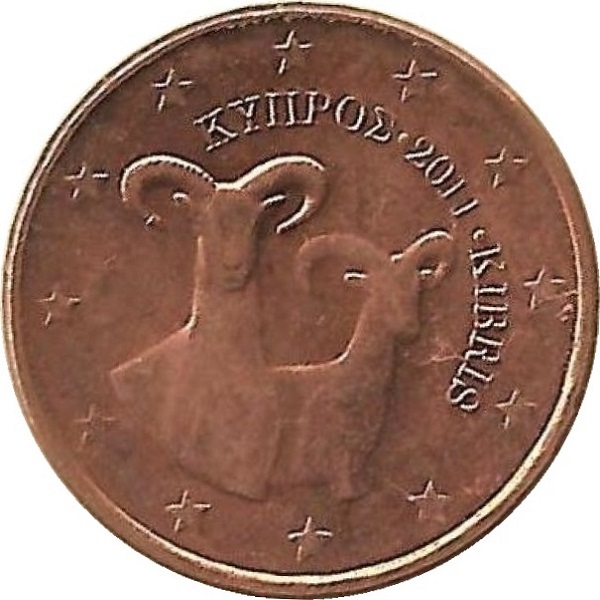 Кипр 1 Евро цент (2011) KM#