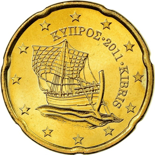 Кипр 20 Евро цент (2011) KM#