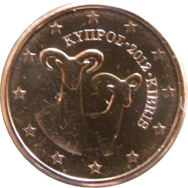 Кипр 1 Евро цент (2012) KM#