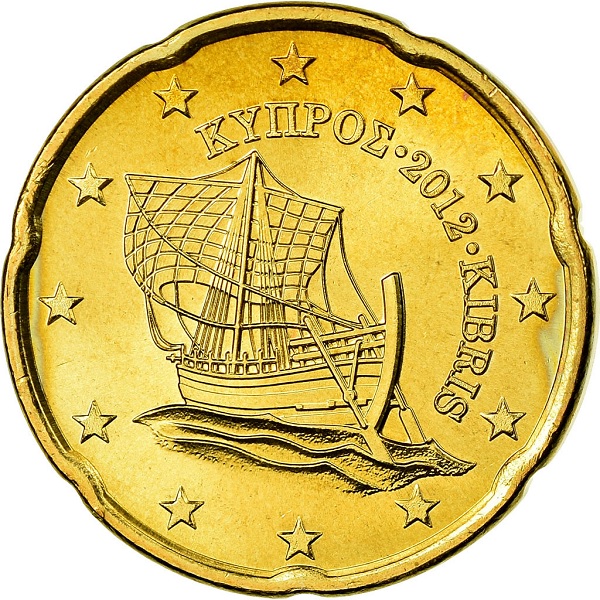 Кипр 20 Евро цент (2012) KM#