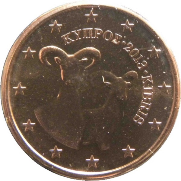 Кипр 1 Евро цент (2013) KM#