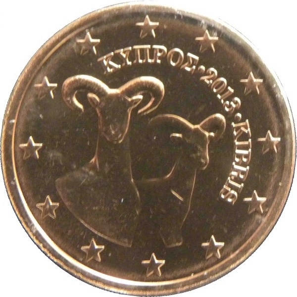 Кипр 2 Евро цент (2013) KM#