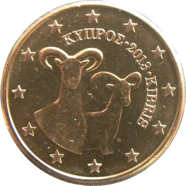Кипр 5 Евро цент (2013) KM#