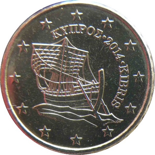 Cyprus 10 Euro cent (2014) KM#