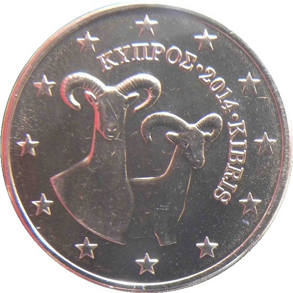 Cyprus 5 Euro cent (2014) KM#