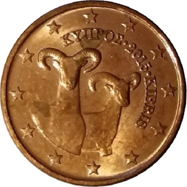 Кипр 1 Евро цент (2015) KM#