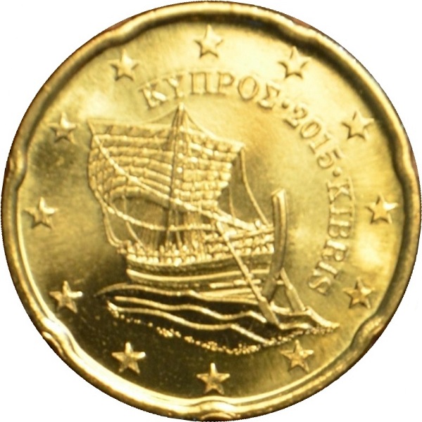 Кипр 20 Евро цент (2015) KM#