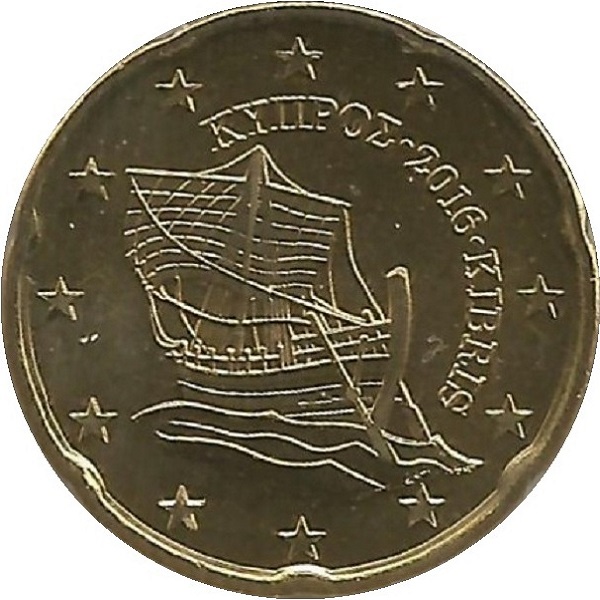 Кипр 20 Евро цент (2016) KM#