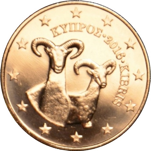 Кипр 5 Евро цент (2016) KM#