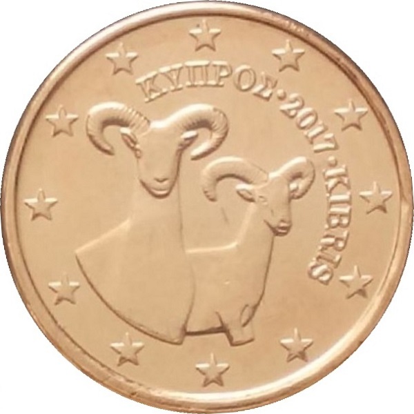 Кипр 1 Евро цент (2017) KM#
