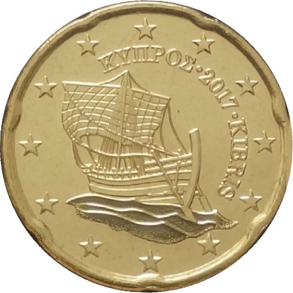 Кипр 20 Евро цент (2017) KM#