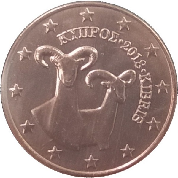 Кипр 1 Евро цент (2018) KM#