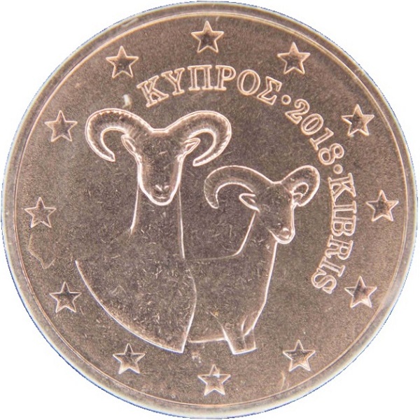 Кипр 2 Евро цент (2018) KM#