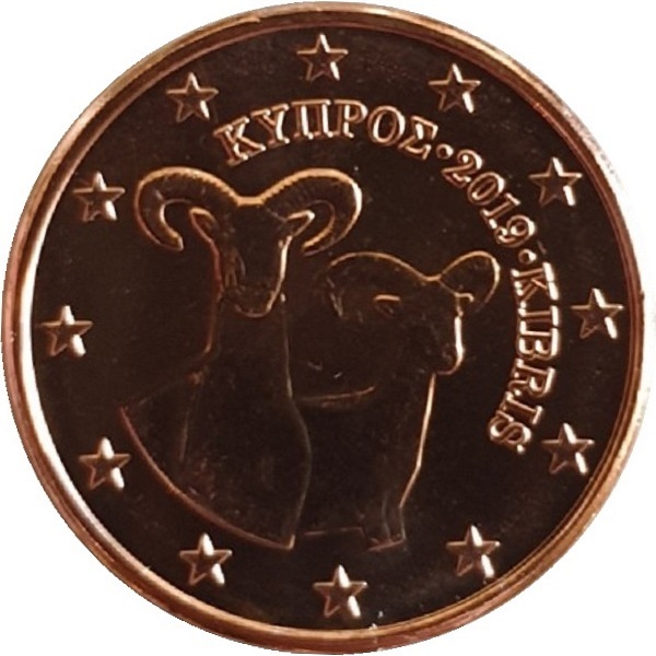 Кипр 1 Евро цент (2019) KM#