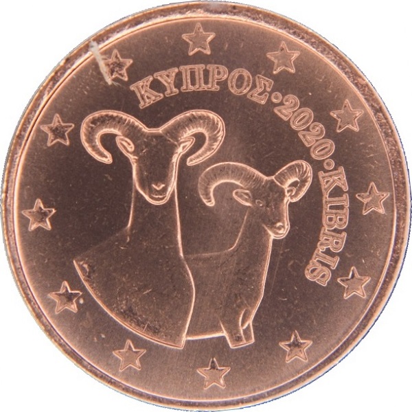 Кипр 1 Евро цент (2020) KM#