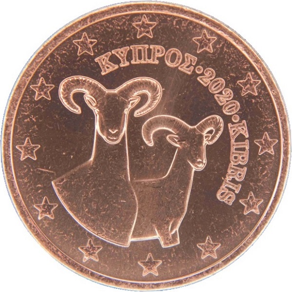Cyprus 5 Euro cent (2020) KM#