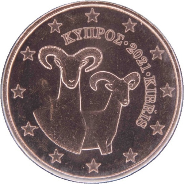Кипр 1 Евро цент (2021) KM#