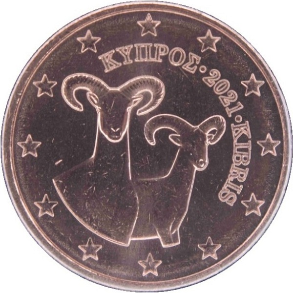 Кипр 2 Евро цент (2021) KM#