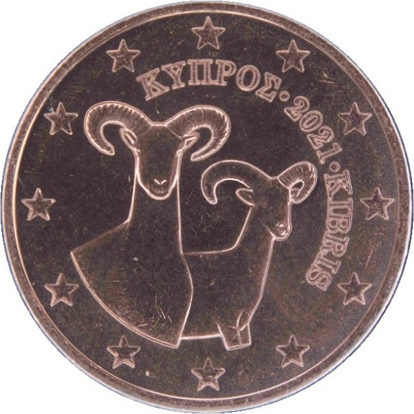 Cyprus 5 Euro cent (2021) KM#