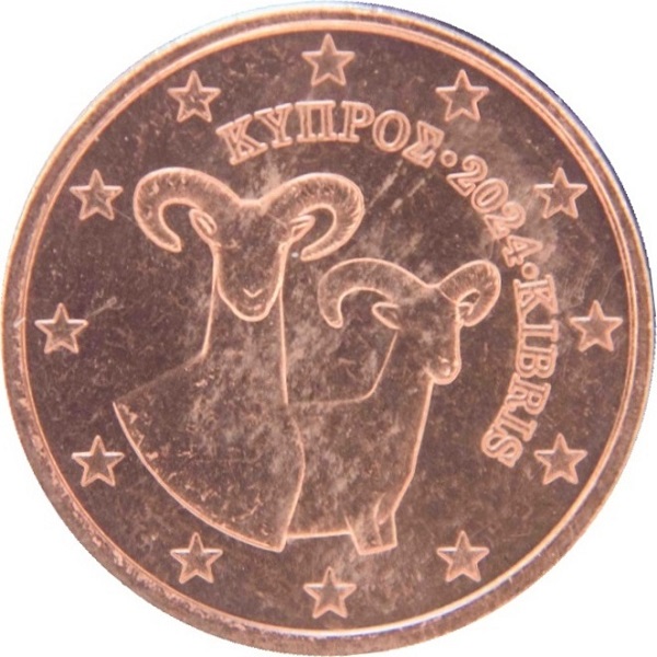 Кипр 1 Евроцент (2024) KM#