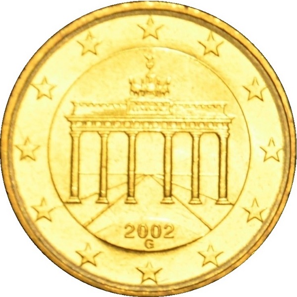 Германия 10 Евро цент (2002) "G" KM#