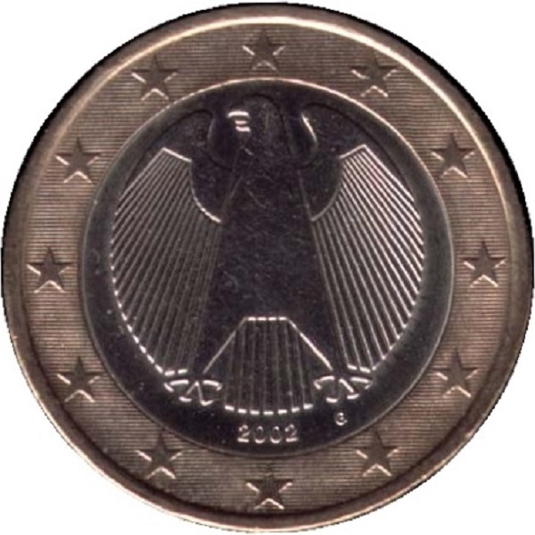 Германия 1 Евро (2002) "G" KM#