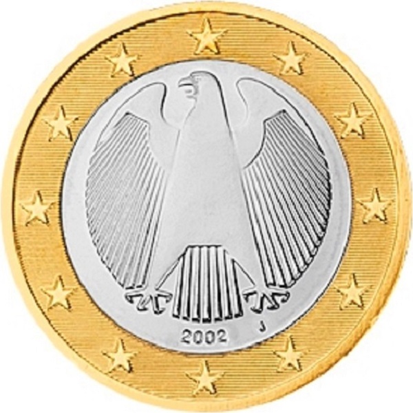 Germany 1 Euro (2002) "J" KM#