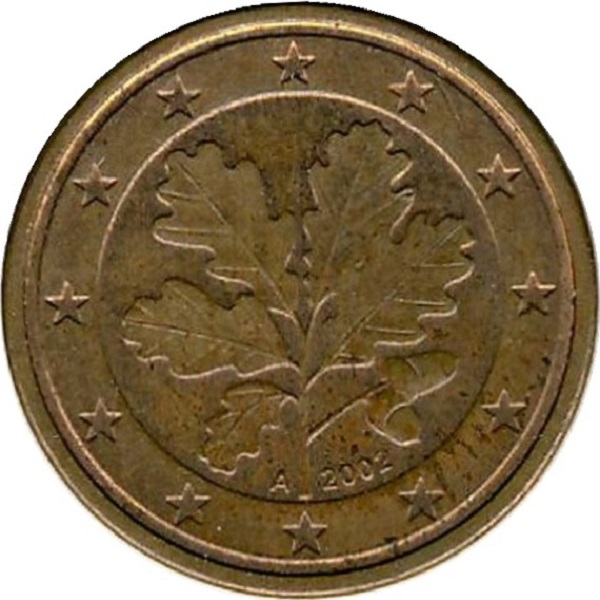 Германия 1 Евро цент (2002) "A" KM#