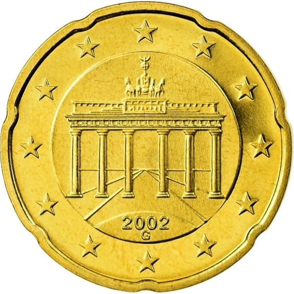 Германия 20 Евро цент (2002) "G" KM#