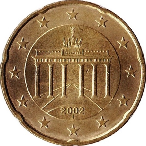Germany 20 Euro cent (2002) "J" KM#